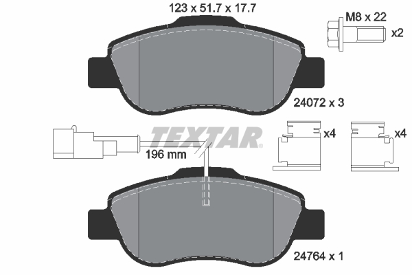 TEXTAR Első fékbetét 2407202_TEXTAR