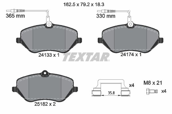 TEXTAR Első fékbetét 2413303_TEXTAR