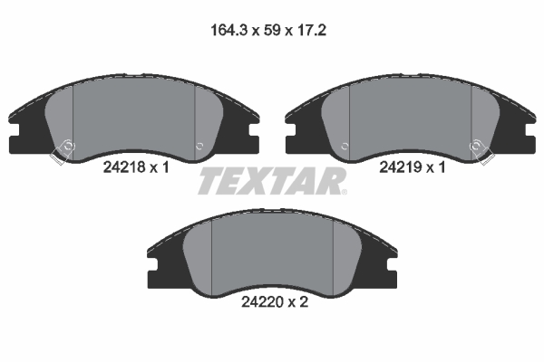 TEXTAR Első fékbetét 2421801_TEXTAR