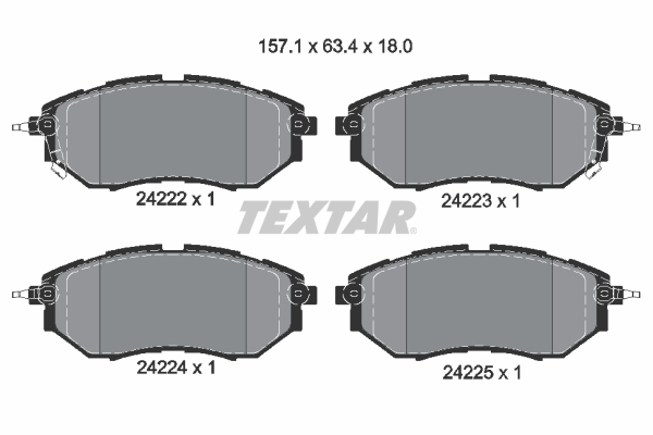 TEXTAR Első fékbetét 2422201_TEXTAR