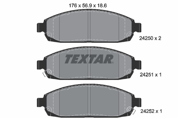 TEXTAR Első fékbetét 2425001_TEXTAR