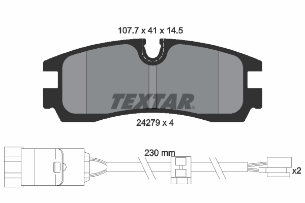 TEXTAR Hátsó fékbetét 2427901_TEXTAR