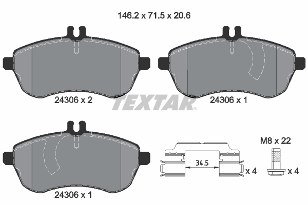 TEXTAR Első fékbetét 2430681_TEXTAR