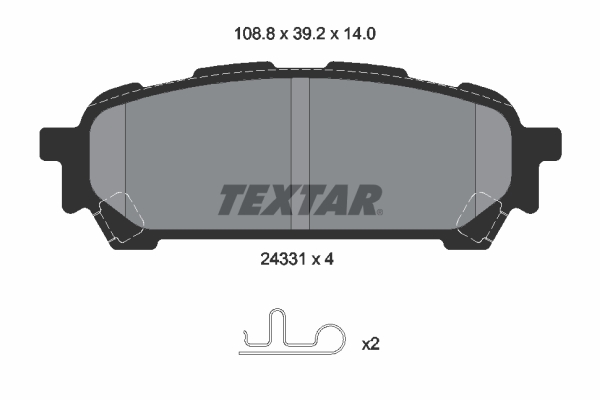 TEXTAR Hátsó fékbetét 2433101_TEXTAR