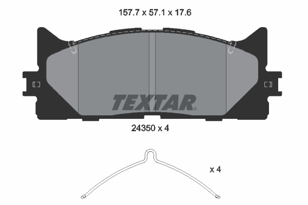 TEXTAR Első fékbetét 2435001_TEXTAR