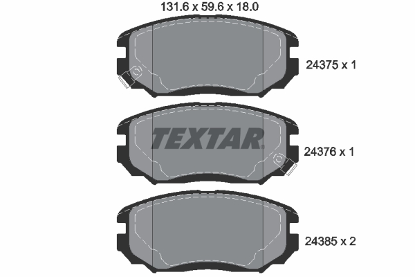 TEXTAR Első fékbetét 2437501_TEXTAR