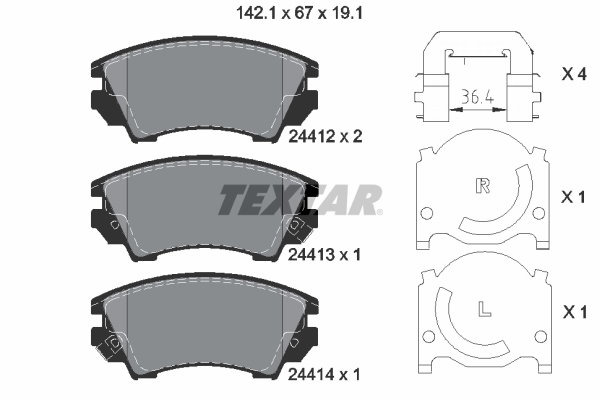 TEXTAR Első fékbetét 2441201_TEXTAR