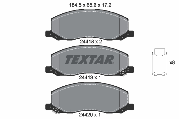 TEXTAR Első fékbetét 2441801_TEXTAR