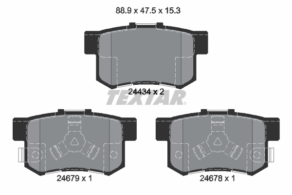 TEXTAR Hátsó fékbetét 2443402_TEXTAR