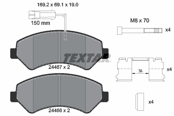 TEXTAR Első fékbetét 2446701_TEXTAR