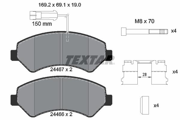 TEXTAR Első fékbetét 2446703_TEXTAR