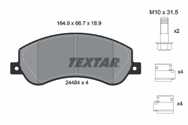 TEXTAR Első fékbetét 2448404_TEXTAR