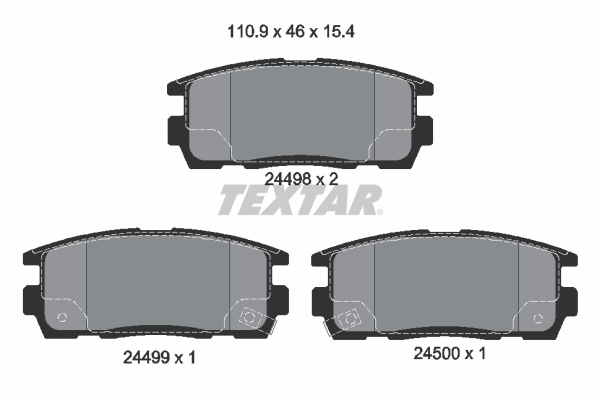 TEXTAR Hátsó fékbetét 2449801_TEXTAR