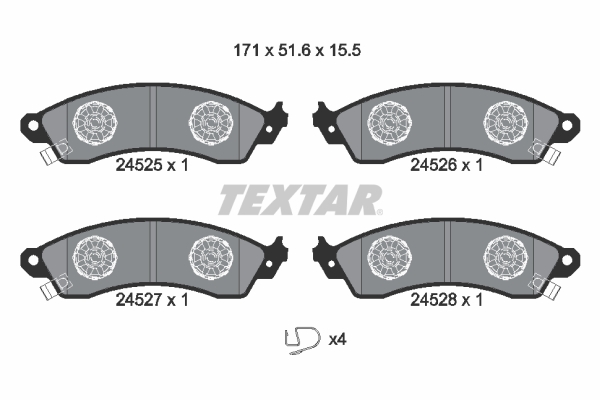 TEXTAR Első fékbetét 2452501_TEXTAR