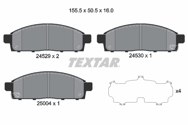 TEXTAR Első fékbetét 2452901_TEXTAR