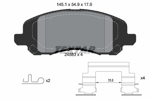 TEXTAR Első fékbetét 2458301_TEXTAR