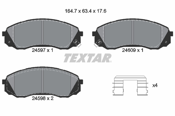 TEXTAR Első fékbetét 2459701_TEXTAR