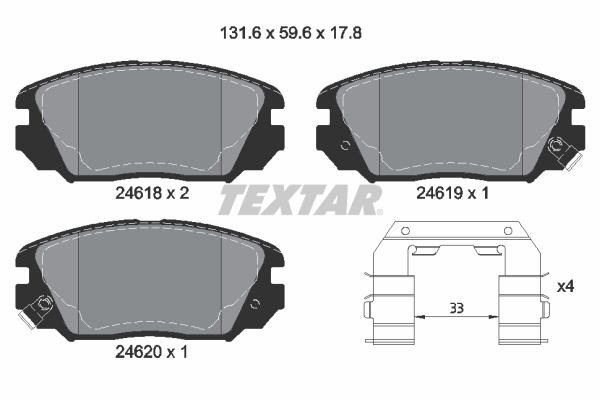 TEXTAR Első fékbetét 2461801_TEXTAR