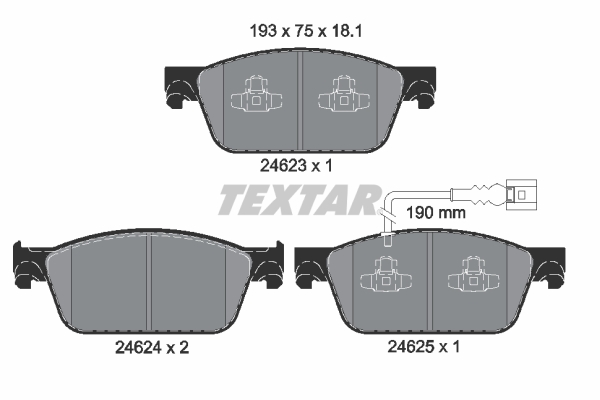 TEXTAR Első fékbetét 2462301_TEXTAR