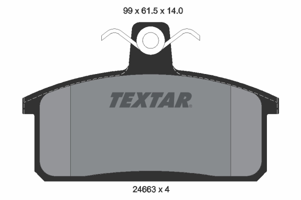 TEXTAR Hátsó fékbetét 2466301_TEXTAR