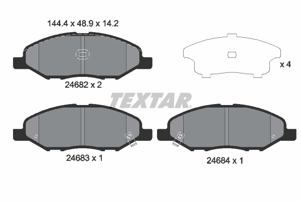 TEXTAR Első fékbetét 2468201_TEXTAR