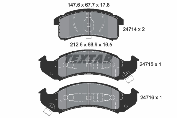 TEXTAR Első fékbetét 2471401_TEXTAR