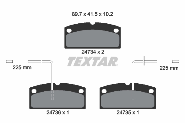 TEXTAR Első fékbetét 2473401_TEXTAR