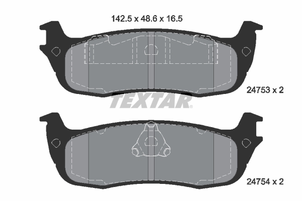 TEXTAR Hátsó fékbetét 2475301_TEXTAR