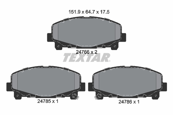 TEXTAR Első fékbetét 2476601_TEXTAR