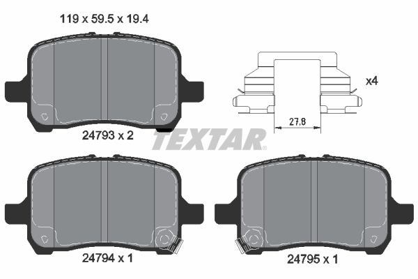 TEXTAR Első fékbetét 2479301_TEXTAR