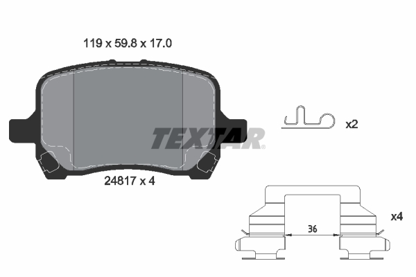 TEXTAR Első fékbetét 2481701_TEXTAR