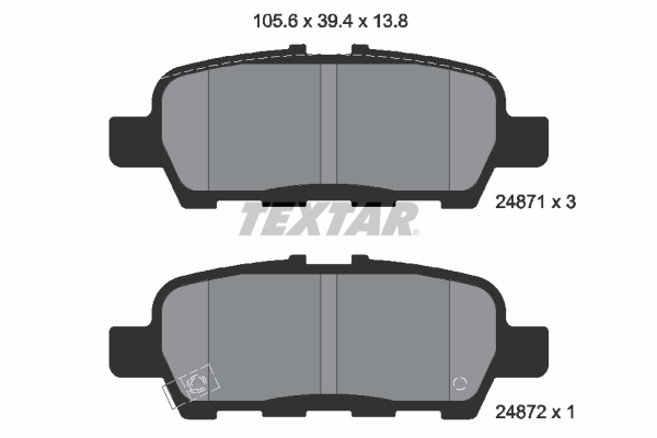 TEXTAR Hátsó fékbetét 2487101_TEXTAR