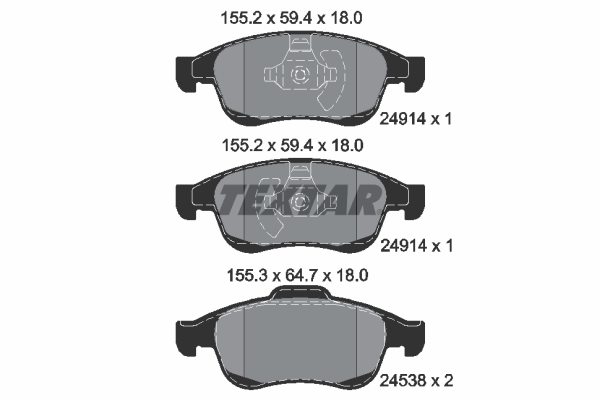 TEXTAR Első fékbetét 2491401_TEXTAR