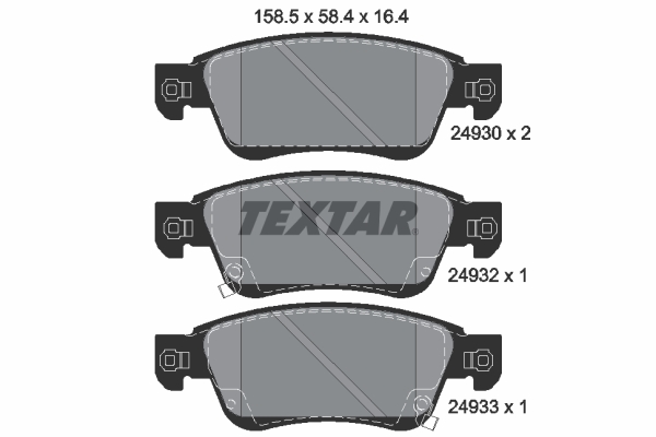 TEXTAR Első fékbetét 2493001_TEXTAR