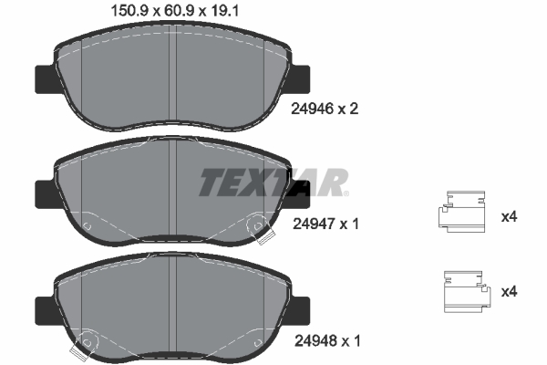 TEXTAR Első fékbetét 2494601_TEXTAR