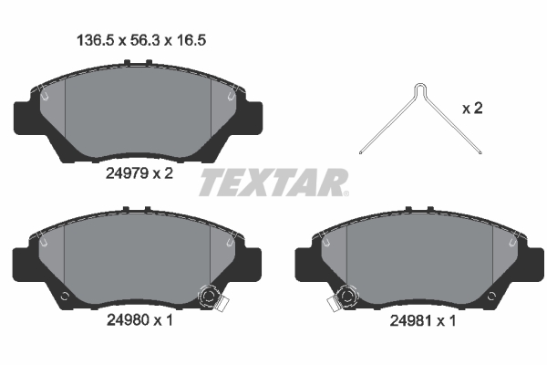 TEXTAR Első fékbetét 2497901_TEXTAR