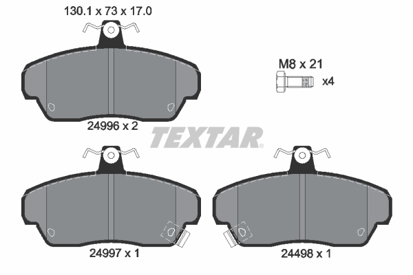 TEXTAR Első fékbetét 2499601_TEXTAR