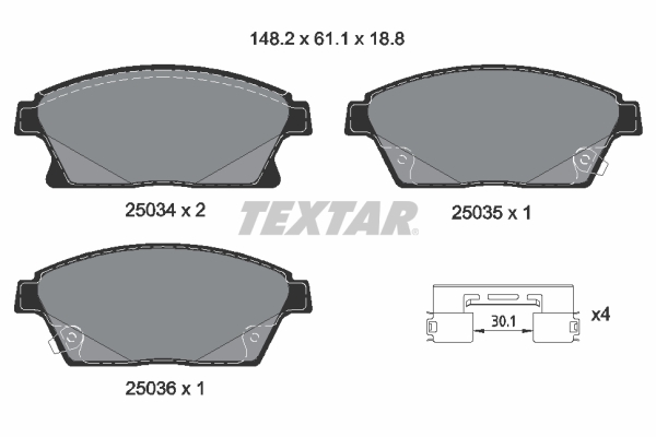 TEXTAR Első fékbetét 2503401_TEXTAR