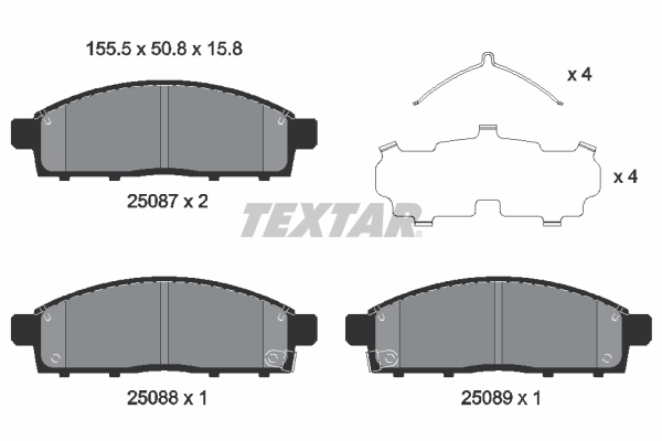 TEXTAR Első fékbetét 2508703_TEXTAR