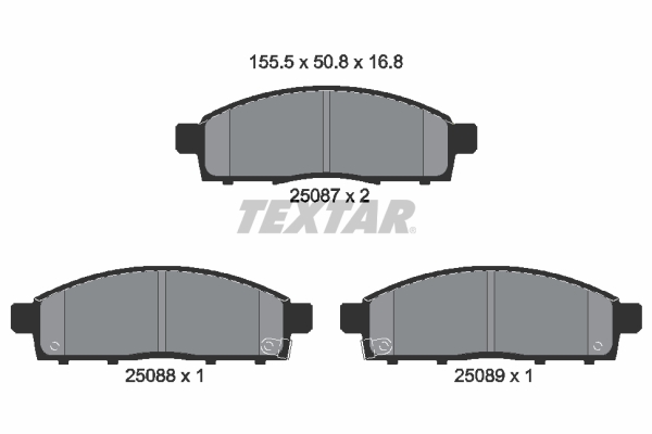 TEXTAR Első fékbetét 2508701_TEXTAR