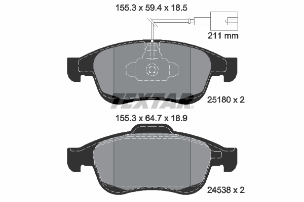 TEXTAR Első fékbetét 2518001_TEXTAR