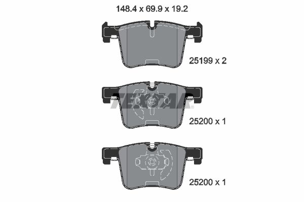 TEXTAR Első fékbetét 2519901_TEXTAR