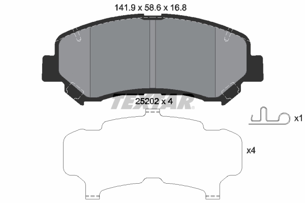 TEXTAR Első fékbetét 2520201_TEXTAR