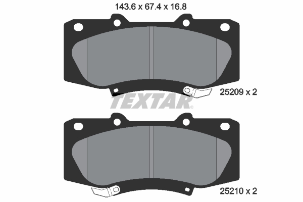 TEXTAR Első fékbetét 2520901_TEXTAR