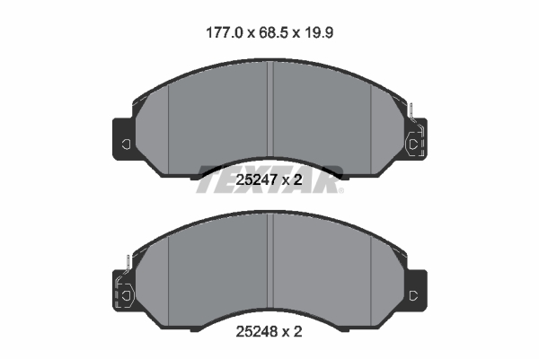 TEXTAR Fékbetét, mind 2524701_TEXTAR