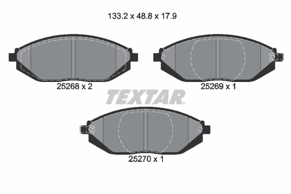 TEXTAR Első fékbetét 2526801_TEXTAR