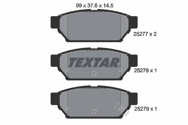 TEXTAR Hátsó fékbetét 2527701_TEXTAR