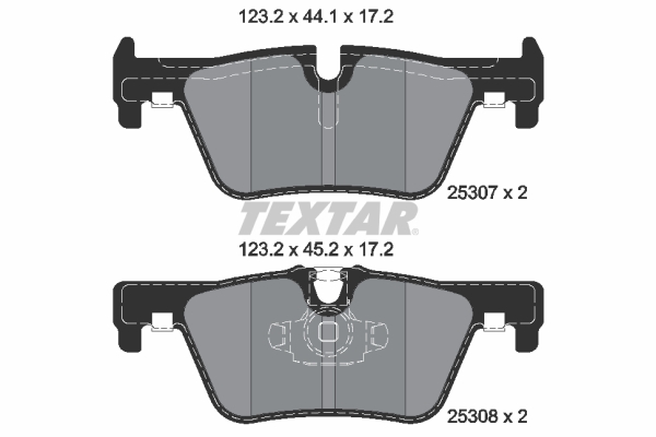 TEXTAR Hátsó fékbetét 2530701_TEXTAR