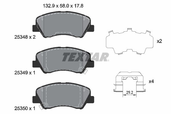 TEXTAR 2534801_TEXTAR Első fékbetét