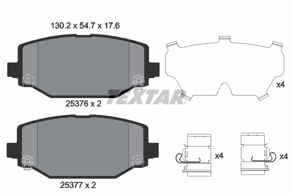 TEXTAR Hátsó fékbetét 2537601_TEXTAR